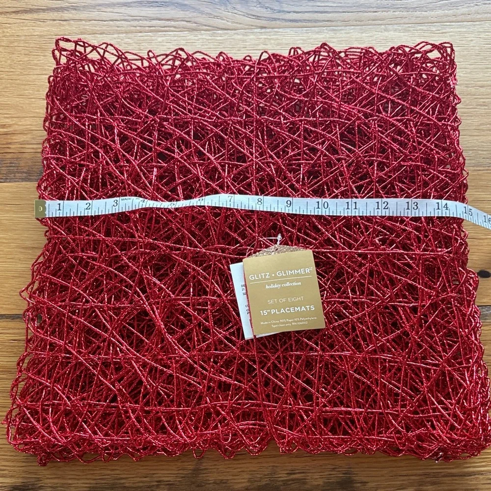 Glitz + Shimmer Holiday Collection Placemats - Set of 8